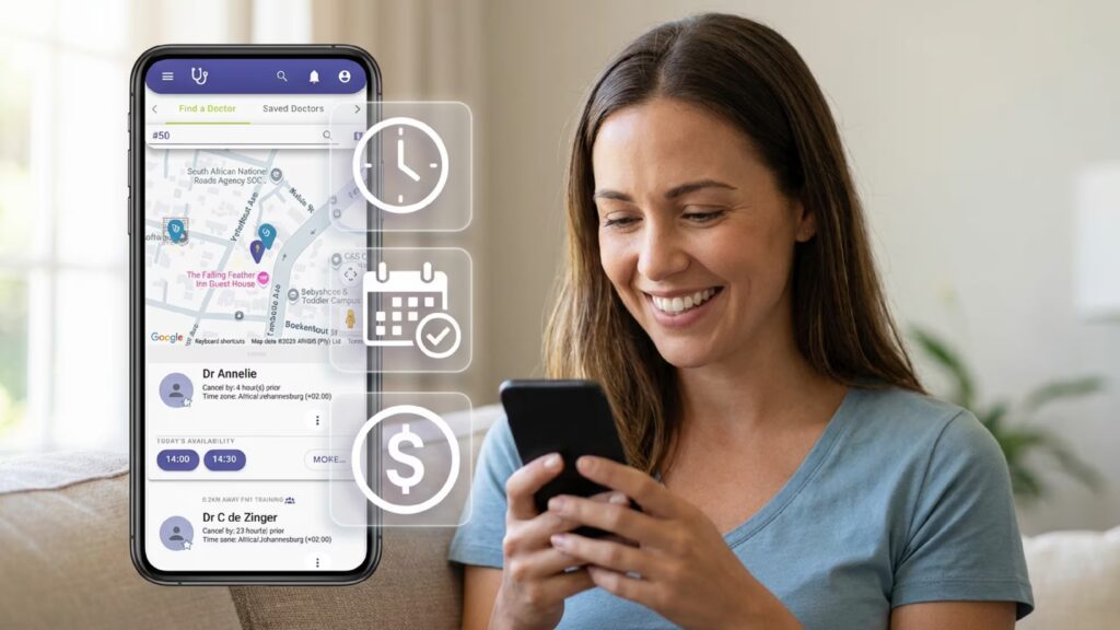 Patient using a mobile app for medical appointment scheduling in the U.S
