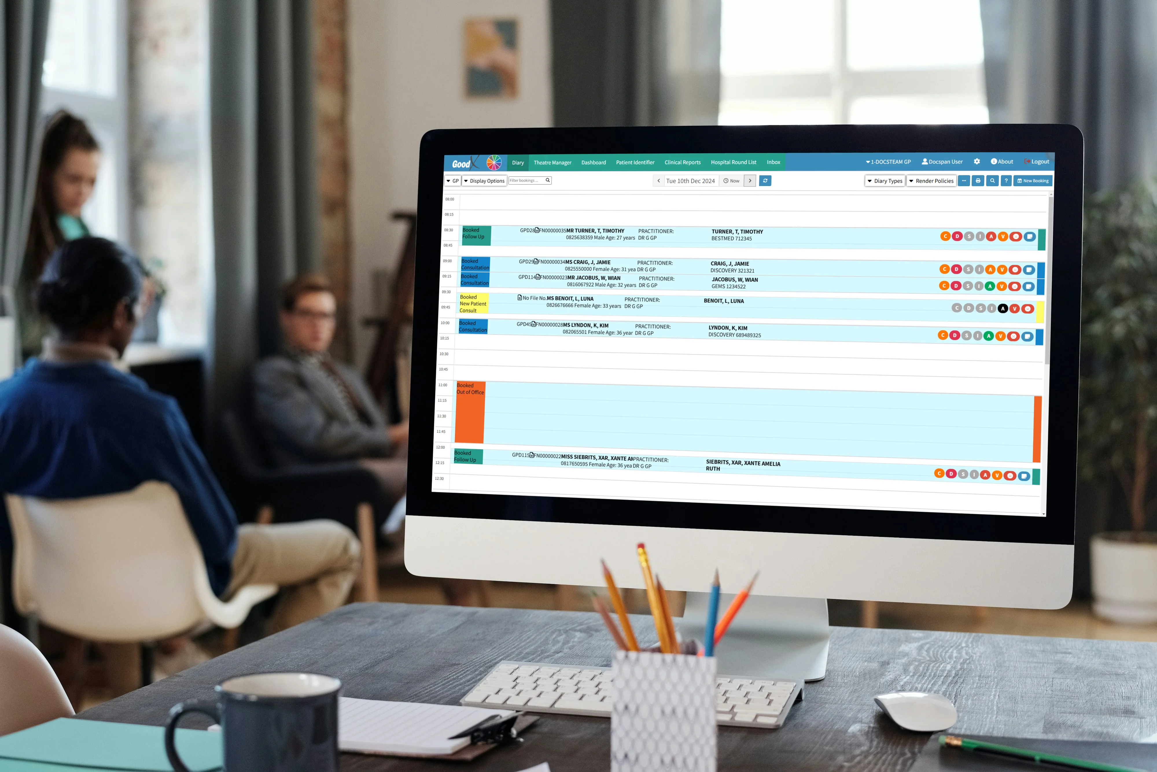 Desktop screen showcasing the GoodX Diary